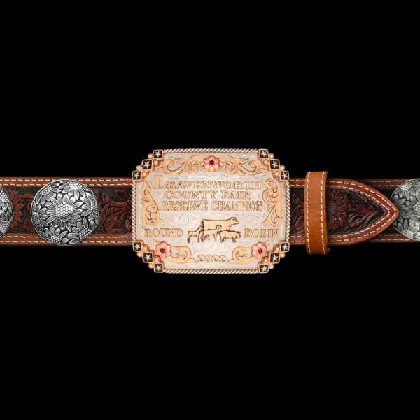 Silver Birch Concho Leather Belt
